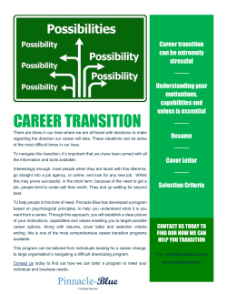 CAREER TRANSITION - Pinnacle Blue Consultancy
