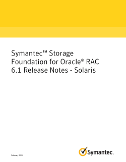 Storage Foundation for Oracle RAC Release Notes