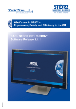 KARL STORZ OR1 FUSION® Software Release 1.1.1