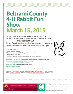 Beltrami County 4-H Rabbit Fun Show March 15, 2015