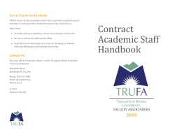Information Booklet for Contract Academic Staff