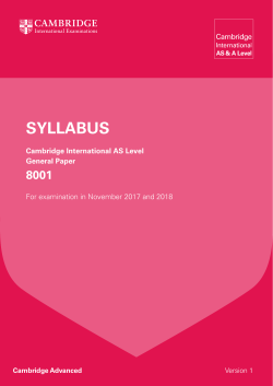 2017-2018 Syllabus - Cambridge International Examinations