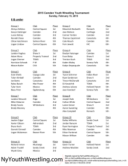 6 & under - NY Youth Wrestling