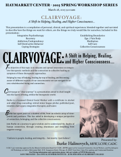 CLAIRVOYAGE:A Shift in Helping, Healing, and
