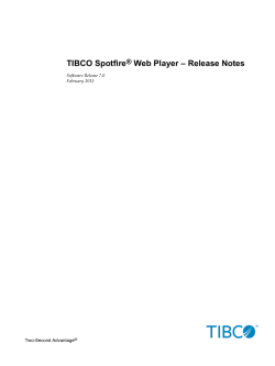 TIBCO Spotfire® Web Player – Release Notes