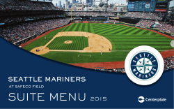 SUITE MENU 2015 - Seattle Mariners