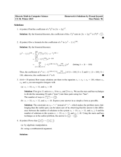 Homework 6 Solutions - Department of Computer Science