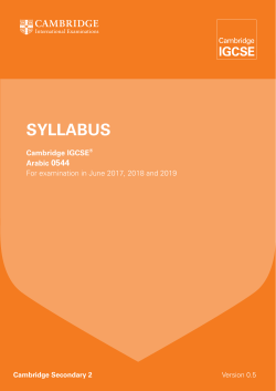 SyllabuS - Cambridge International Examinations