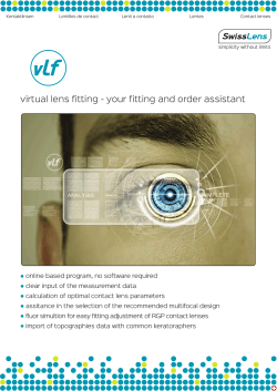 virtual lens fitting – your fitting and order assistant