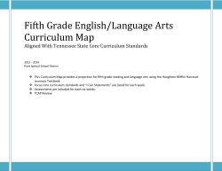 Fifth Grade Curriculum Map