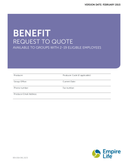 Benefit Request to Quote