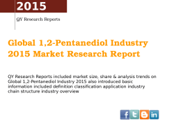 Global 1,2Pentanediol Industry 2015 Market