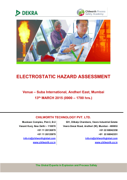 ELECTROSTATIC HAZARD ASSESSMENT
