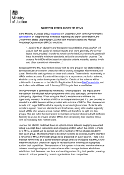 the MRO Qualifying Criteria Document (pdf 117kB)