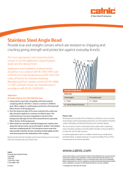 Stainless Steel angle bead datasheet