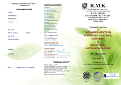 ORGANIZING COMMINTEE - RMK Engineering College
