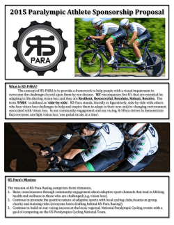 2015 Paralympic Athlete Sponsorship Proposal - R5-PARA