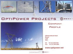 Company Profile - OptiPower Projects