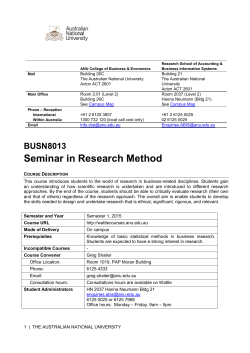 PDF 123KB - Research School of Finance, Actuarial Studies
