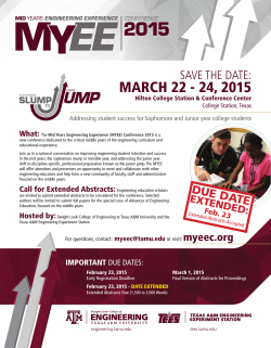 MARCH 22 - 24, 2015 - Mid Years Engineering Experience
