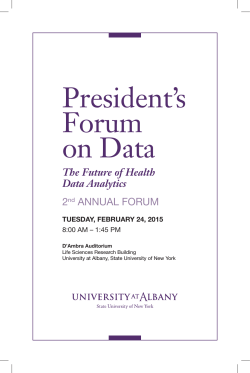 President`s Forum on Data