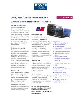 AVK/MTU Diesel Generators from 715