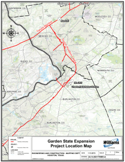 ") ") Garden State Expansion Project Location Map