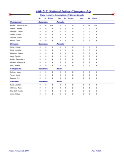 46 - State Archery Association of Massachusetts