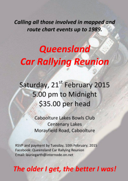 Queensland Car Rallying Reunion