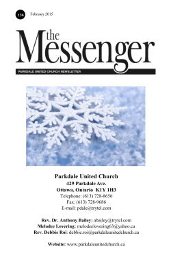 February - Parkdale United Church