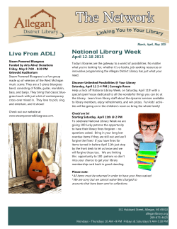 spring newsletter - Allegan District Library