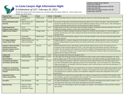 LCC Info Night Program - La Costa Canyon High School