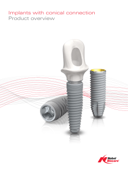 Implants with conical connection Product overview