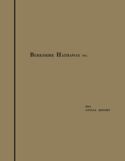 2014 Annual Report - Berkshire Hathaway, Inc.