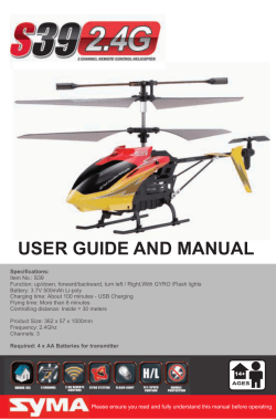 USER GUIDE AND MANUAL