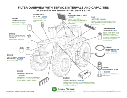 filter overview with service intervals and capacities