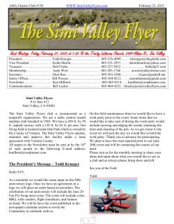 Latest Newsletter - Simi Valley Flyers