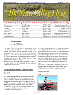 Latest Newsletter - Simi Valley Flyers