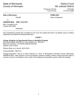 Neal Criminal Complaint - Hennepin County Attorney