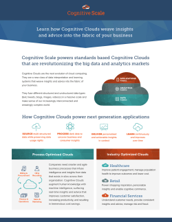 Cognitive Scale powers standards based Cognitive Clouds that are