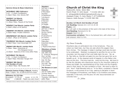 Newsletter - Christ the King Mackworth