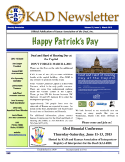 March newsletter - Kansas Association for the Deaf