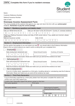 Overseas Income Assessment Form