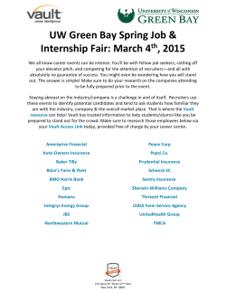 Vault Company Profiles - 2015 Spring Job & Internship Fair.