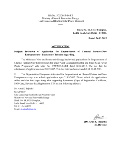 Notification Regarding Extension of Date for Empanelment of