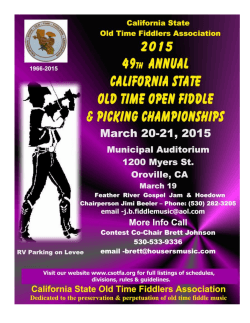 the 2015 Program - California State Old Time Fiddle Association