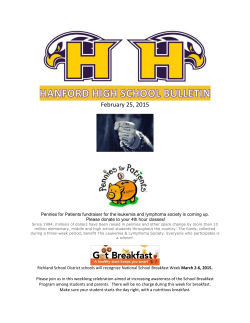 HHS Bulletin - Hanford High School