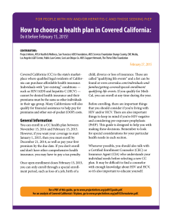 How to choose a health plan in Covered California:
