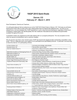 program - Youth America Grand Prix