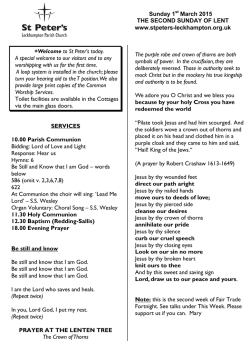 Current Newsletter - St Peter`s, Leckhampton